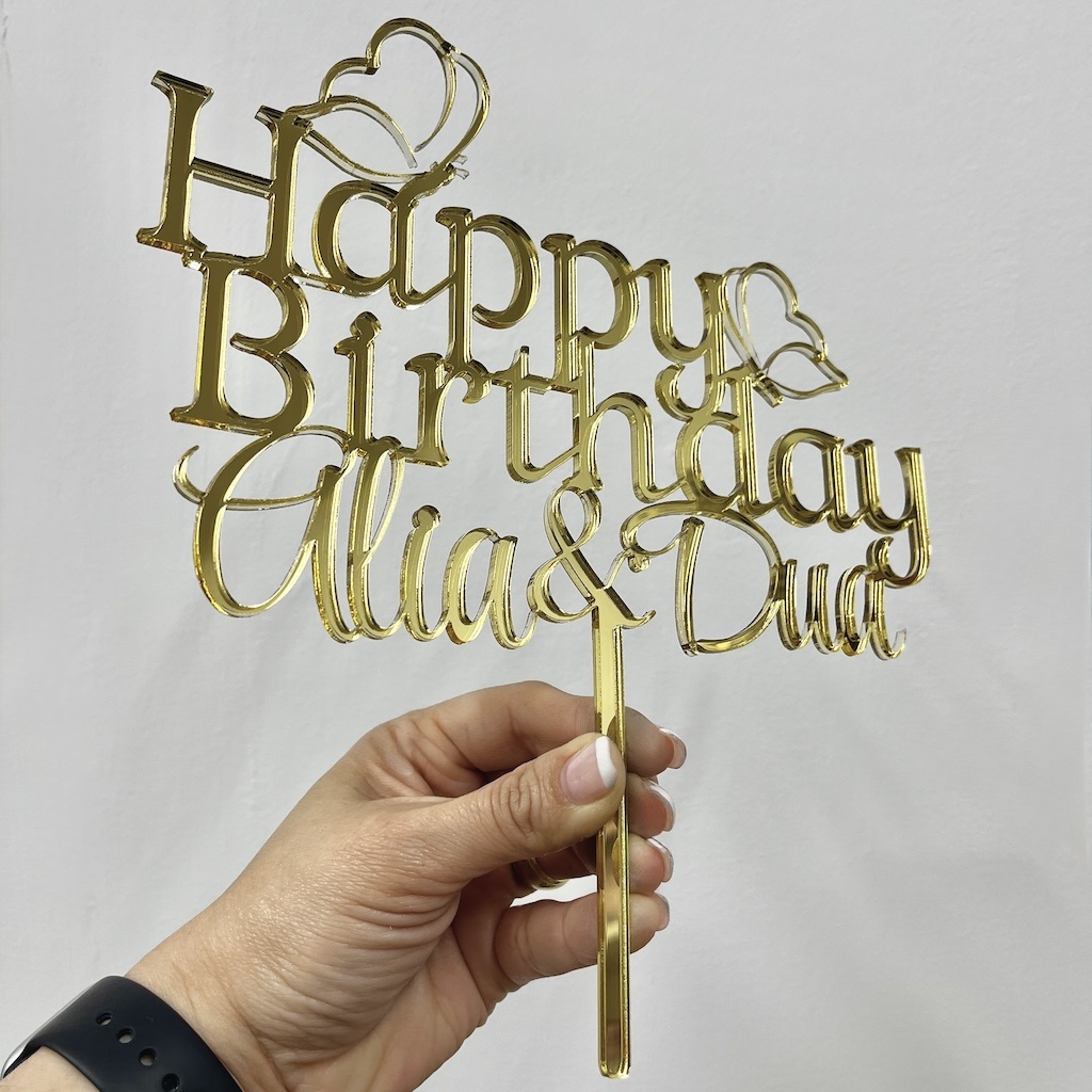 Acrylic Cake Topper Personalized | Custom Wedding, Birthday topper | Decor Birthday Party
