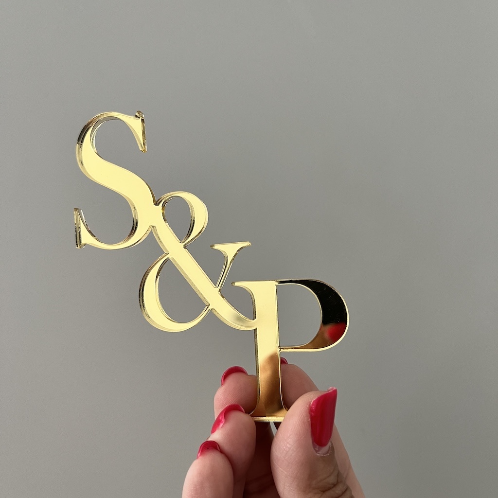 Initials Cake Charm |Monogram Cake topper |Custom Cake topper