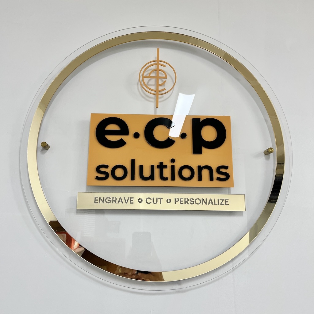 Round Custom Backlit Logo Acrylic Sign