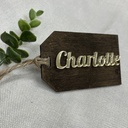 3D Personalized Wood Tag with Acrylic Name