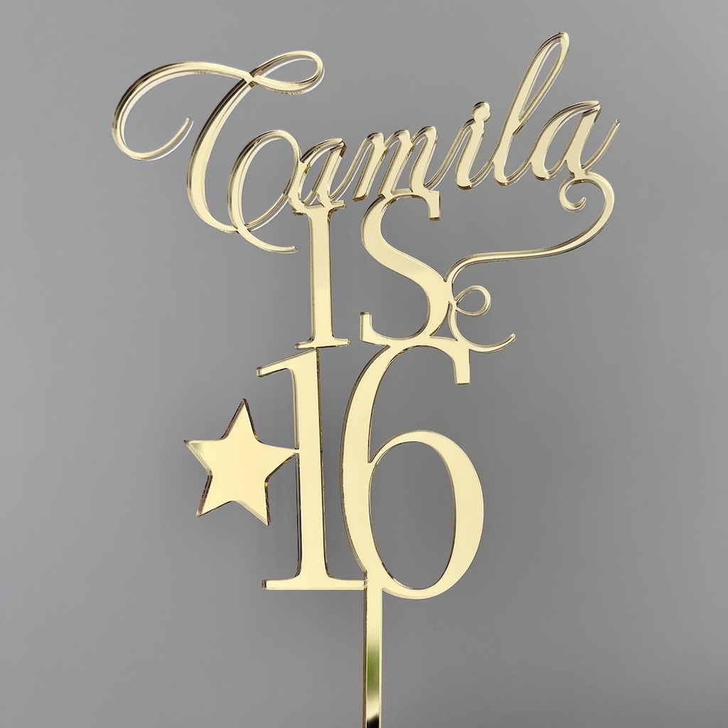 Acrylic Cake Topper Personalized | Custom Wedding, Birthday topper | Decor Birthday Party