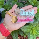 Custom 3D Acrylic Name Keychain | Backpack Name Tag | Travel Accesories Keychain