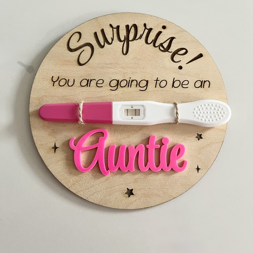 Pregnancy Announcement Dics, Wood-Engrave Personalization |