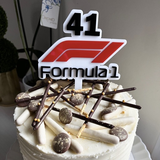 Custom Double Layer Acrylic Formula 1 Cake Topper