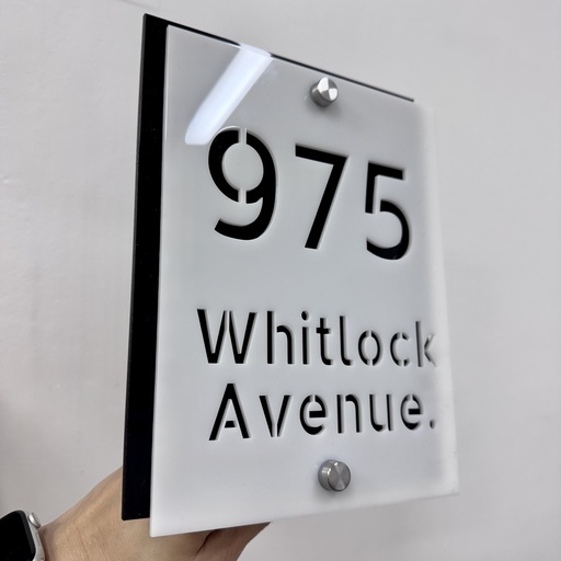 Modern Acrylic House Address Sign- Personalized | Custom Home Address Plaque | Outdoor Weatherproof Sign