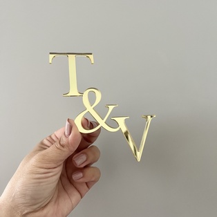 Initials Cake Charm |Monogram Cake topper |Custom Cake topper