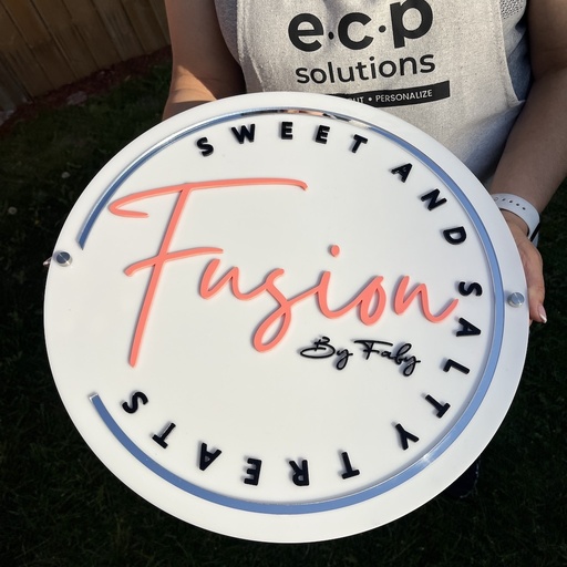 3D Custom Business Logo Sign-Round or Square | Personalized acrylic Sign | Business Name Signage | Wall Business Sign