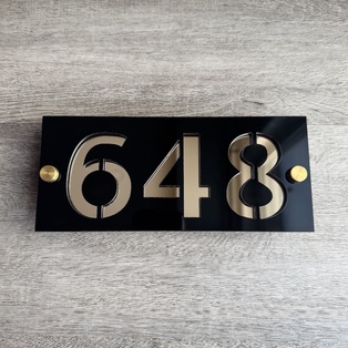 Modern Acrylic House Number Sign- Custom | Outdoor and Weatherproff Home Number Plaque