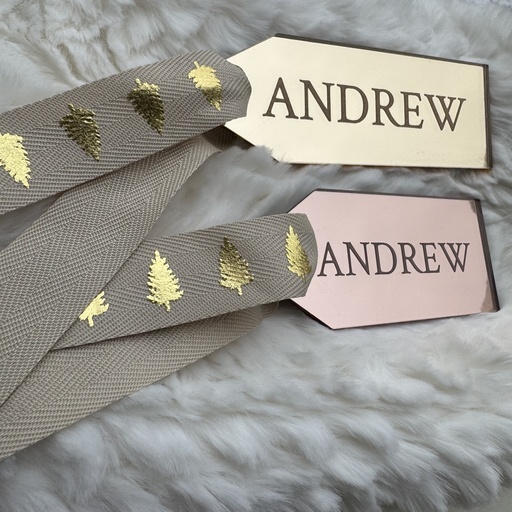 Personalized Stocking tag -Mirror Acrylic
