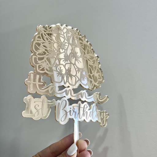 Personalized Acrylic Cake Topper | Laser Cut | Laser cut and engrave | Engrave
