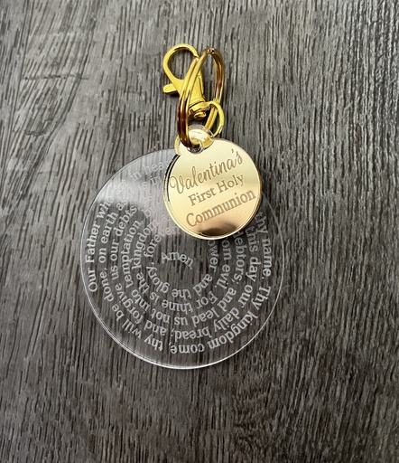 Pack of 12-Acrylic and Customized Key Chain. 3 Different Designs